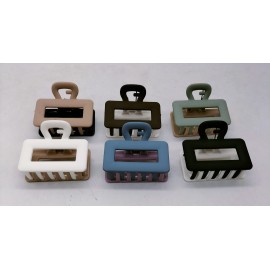 Fashion Alley 5 CM Mini Matt Hair Claw For Women [Pack Of 12]